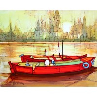 Salman Farooqi, Acrylic on Canvas, 24 x 30 Inch, Seascape Painting, AC-SF-044