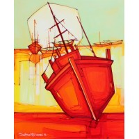 Salman Farooqi, Acrylic on Canvas, 16 x 20 Inch, Seascape Painting, AC-SF-051