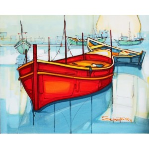 Salman Farooqi, Acrylic on Canvas, 16 x 20 Inch, Seascape Painting, AC-SF-052
