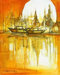Salman Farooqi, Acrylic on Canvas, 16 x 20 Inch, Seascape Painting, AC-SF-053