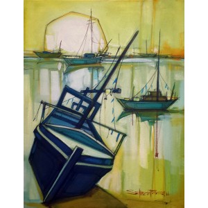 Salman Farooqi, Acrylic on Canvas, 16 x 20 Inch, Seascape Painting, AC-SF-059