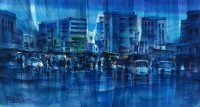 Sarfraz Musawir, 12 x 22 inch,  Watercolor on Paper,  Cityscape Painting, AC-SAR-011