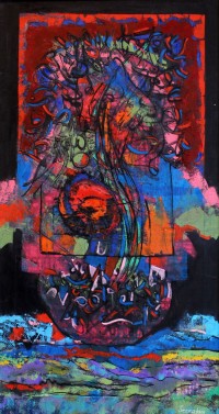 Semab Tariq, 16 x 30 Inch, Acrylics on Canvas,  Abstract Painting, AC-ST-008
