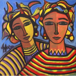 Wahab Jaffar, 30 x 30 Inch, Acrylic on Canvas, Figurative Painting, AC ...