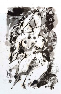 Wasi Haider, 11 x 18 inch, Oil On Paper, Figurative Painting, AC-WH-043