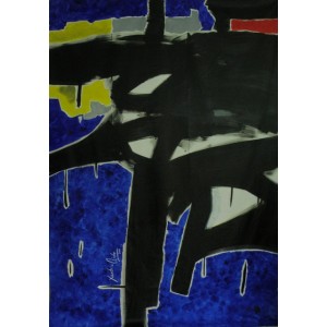 Xandria Noir, 108 x 72 Inch, Acrylic on Canvas,  Abstract Painting, AC-XA-007