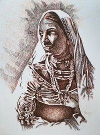 Yousaf Sheikh, 20 x 28 Inch, Pen & Ink on Paper,  Figurative Painting, AC-YS-010