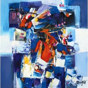 Tariq Javed, 16 x 16 Inch, Acrylic on Board, Abstract Painting, AC-TJ-006